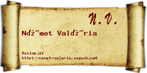 Német Valéria névjegykártya
