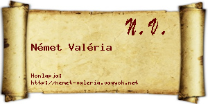Német Valéria névjegykártya